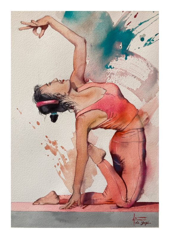 Aquarelle de Thomas Favier : The pink lady…